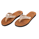 Ladies' Leopard Silver premium handmade leather flip flops - flat - iiflopsi - South Africa